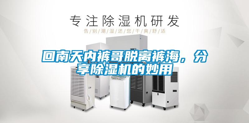 回南天內褲哥脫離褲海,分享除濕機的妙用