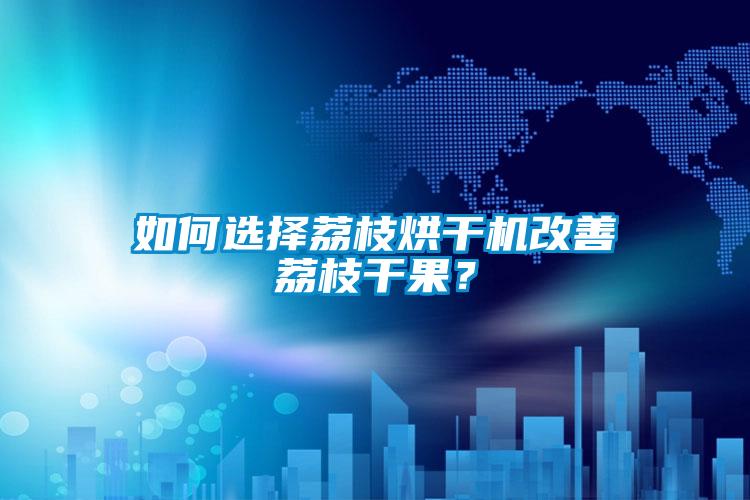 如何選擇荔枝烘干機改善荔枝干果?