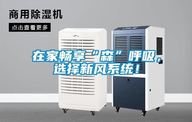 在家暢享“森”呼吸,選擇新風系統!