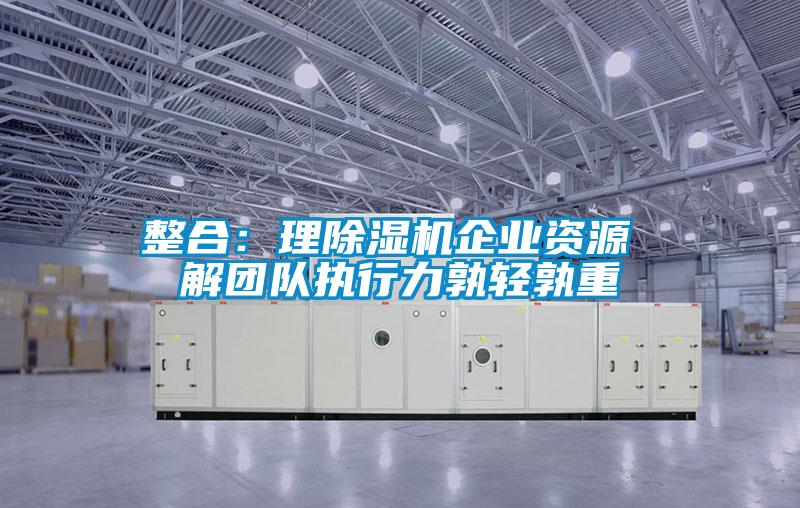 整合:理除濕機企業(yè)資源 解團隊執(zhí)行力孰輕孰重