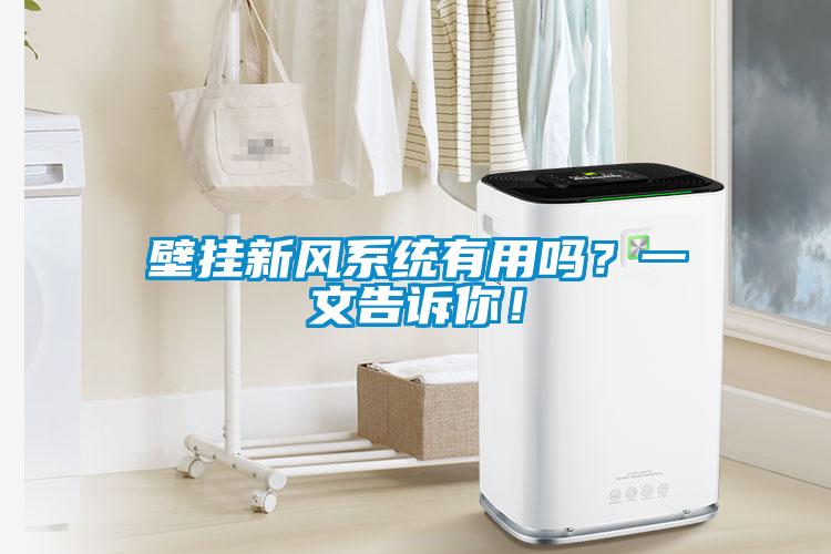 壁掛新風系統有用嗎?一文告訴你!