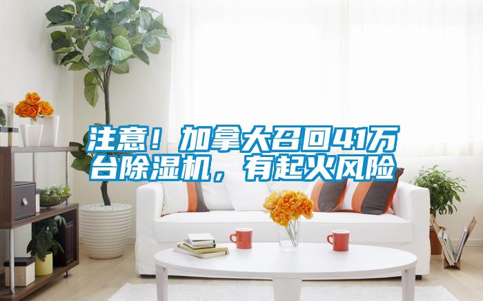 注意！加拿大召回41萬臺除濕機，有起火風險