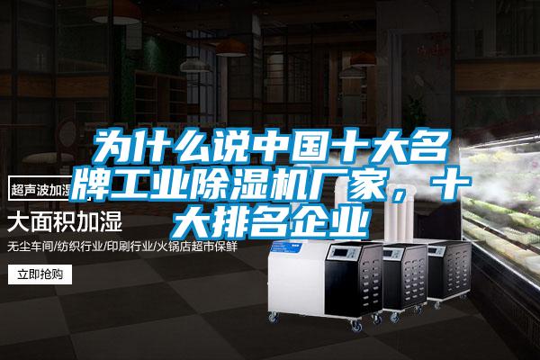為什么說(shuō)中國(guó)十大名牌工業(yè)除濕機(jī)廠(chǎng)家，十大排名企業(yè)