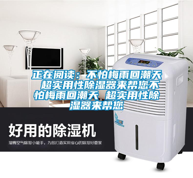 正在閱讀:不怕梅雨回潮天 超實用性除濕器來幫您不怕梅雨回潮天 超實用性除濕器來幫您