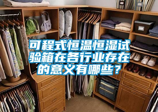 可程式恒溫恒濕試驗箱在各行業(yè)存在的意義有哪些?