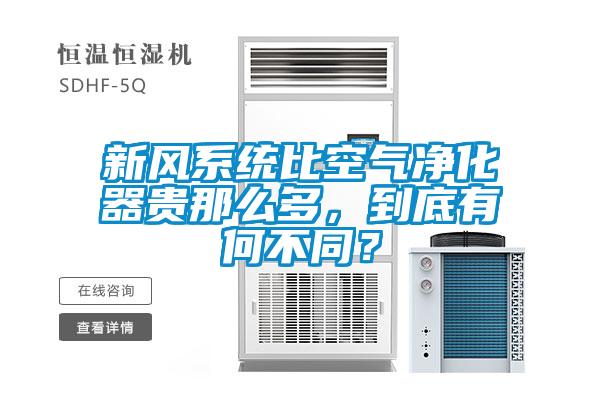 新風系統比空氣凈化器貴那么多,到底有何不同?