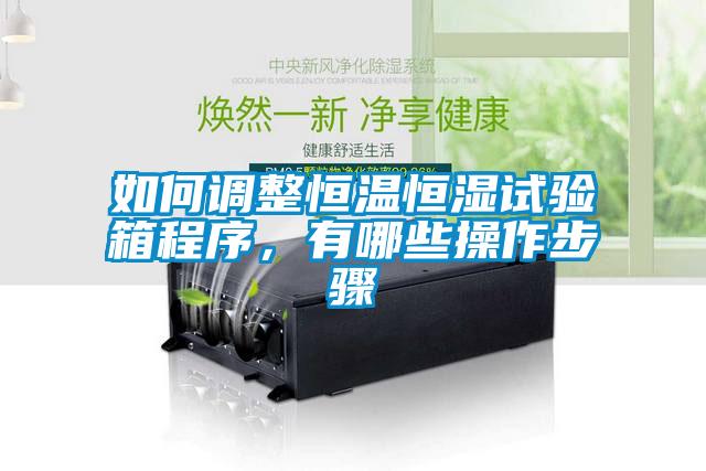 如何調整恒溫恒濕試驗箱程序,有哪些操作步驟