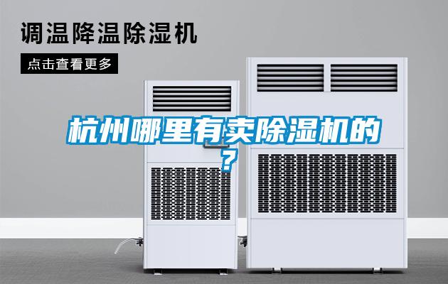 杭州哪里有賣除濕機的?