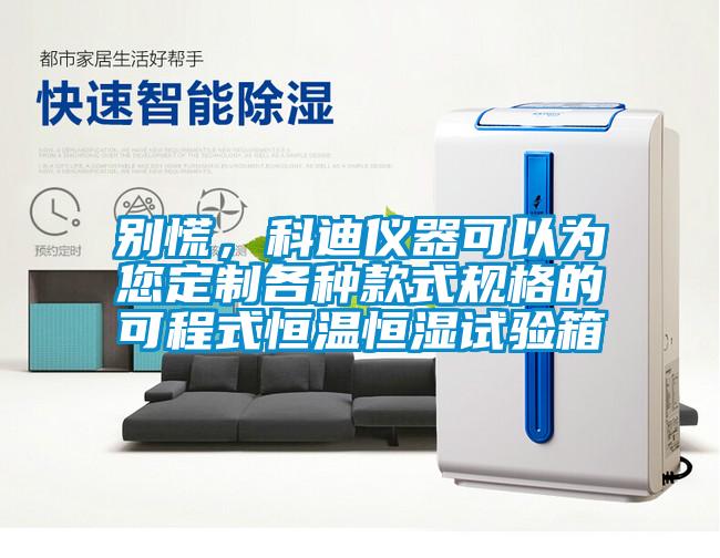 別慌,科迪儀器可以為您定制各種款式規(guī)格的可程式恒溫恒濕試驗箱