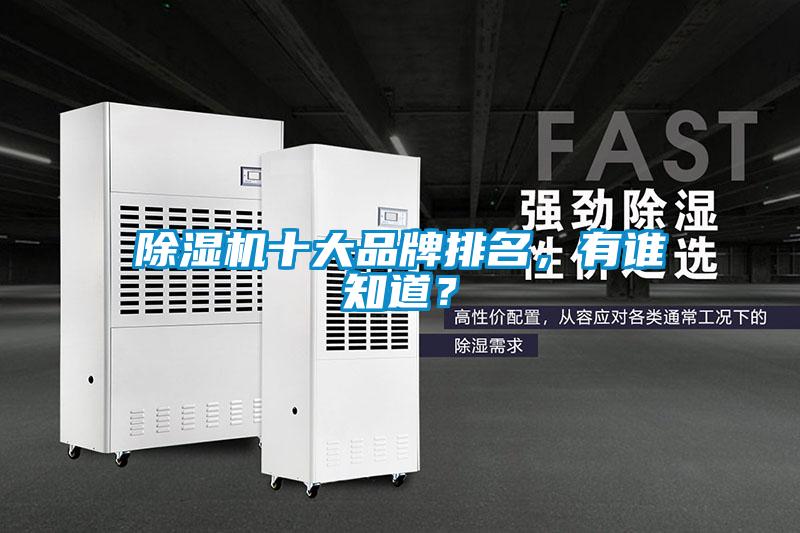 除濕機十大品牌排名,有誰知道?