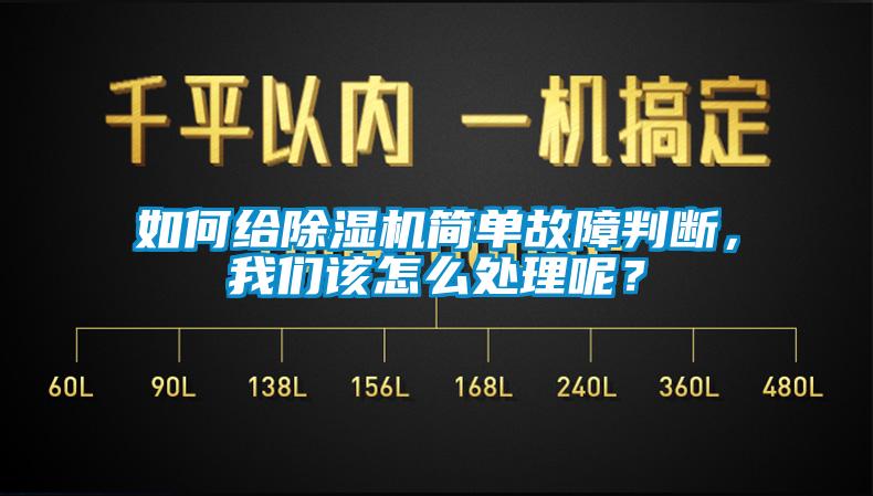如何給除濕機(jī)簡(jiǎn)單故障判斷,我們?cè)撛趺刺幚砟兀?/></p>
						    <p style=