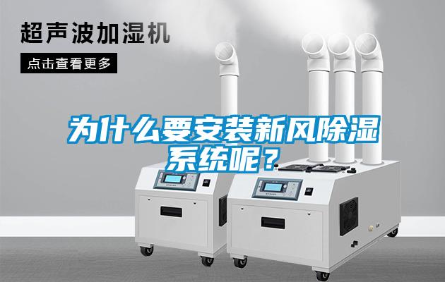 為什么要安裝新風除濕系統呢?