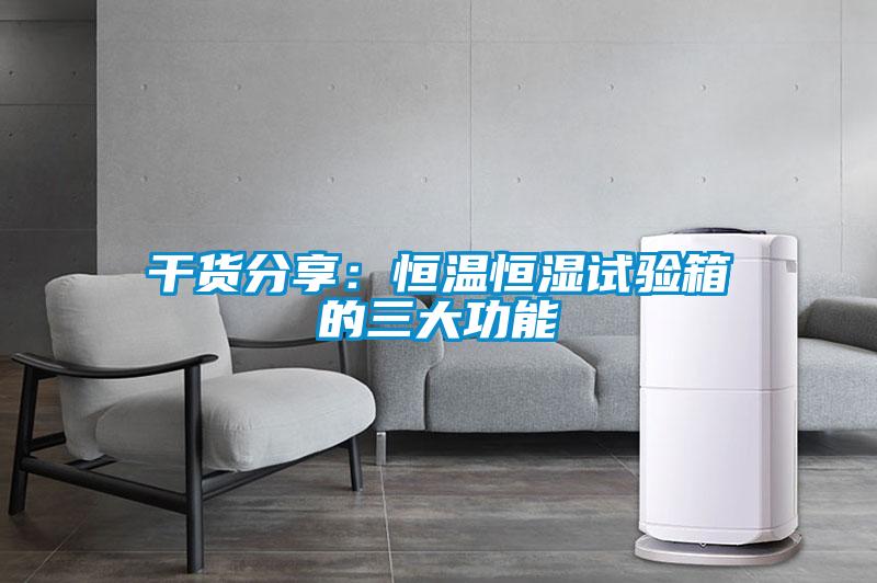 干貨分享:恒溫恒濕試驗箱的三大功能