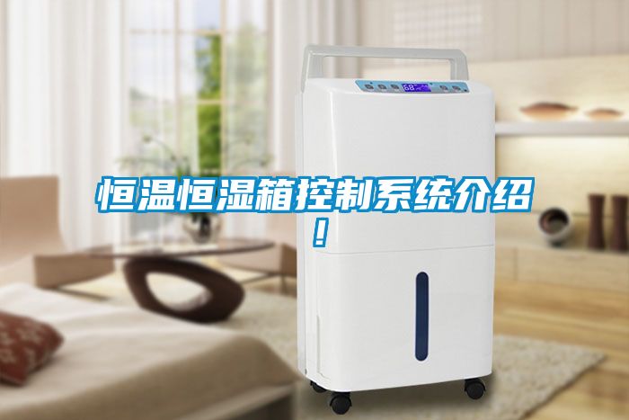 恒溫恒濕箱控制系統介紹!