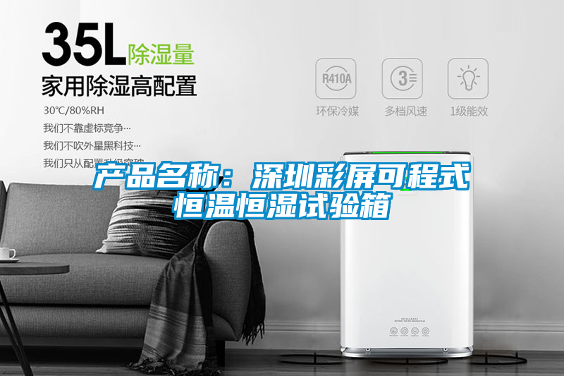 產品名稱:深圳彩屏可程式恒溫恒濕試驗箱