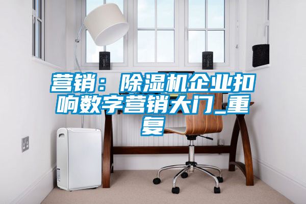 營(yíng)銷(xiāo):除濕機(jī)企業(yè)扣響數(shù)字營(yíng)銷(xiāo)大門(mén)_重復(fù)