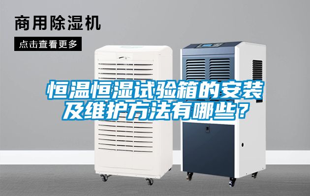 恒溫恒濕試驗(yàn)箱的安裝及維護(hù)方法有哪些?