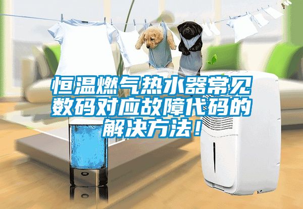 恒溫燃氣熱水器常見數碼對應故障代碼的解決方法!