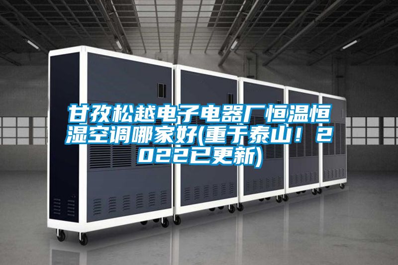 甘孜松越電子電器廠恒溫恒濕空調(diào)哪家好(重于泰山!2022已更新)