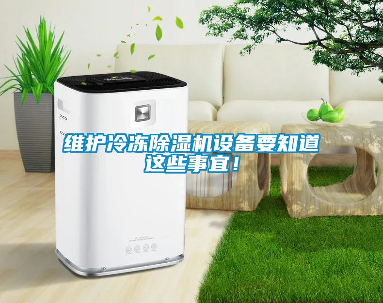維護冷凍除濕機設備要知道這些事宜!
