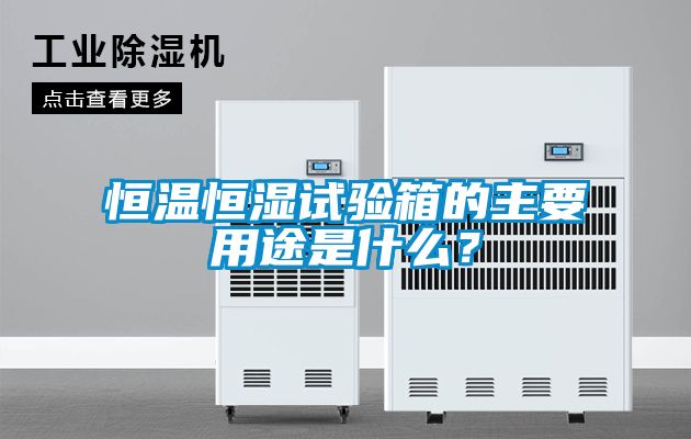 恒溫恒濕試驗(yàn)箱的主要用途是什么?