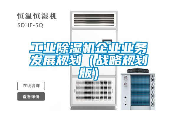 工業(yè)除濕機(jī)企業(yè)業(yè)務(wù)發(fā)展規(guī)劃(戰(zhàn)略規(guī)劃版)