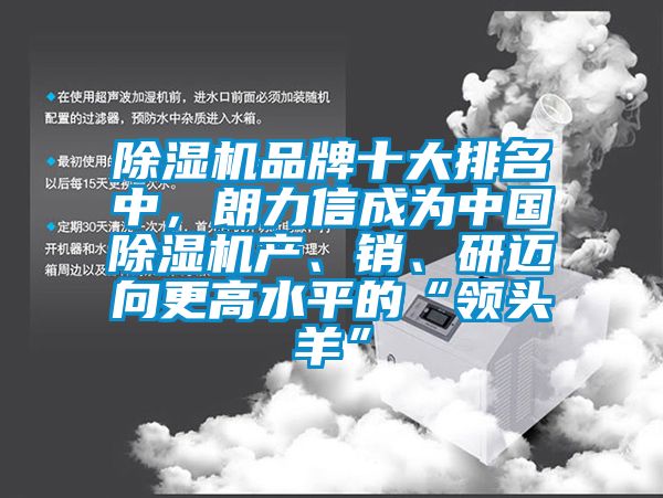 除濕機品牌十大排名中,朗力信成為中國除濕機產、銷、研邁向更高水平的“領頭羊”