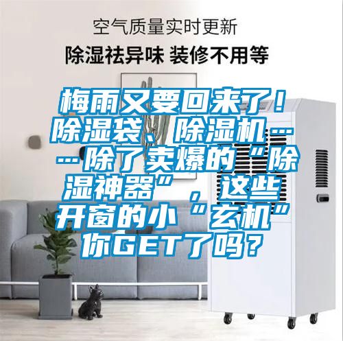 梅雨又要回來了！除濕袋、除濕機……除了賣爆的“除濕神器”，這些開窗的小“玄機”你GET了嗎？